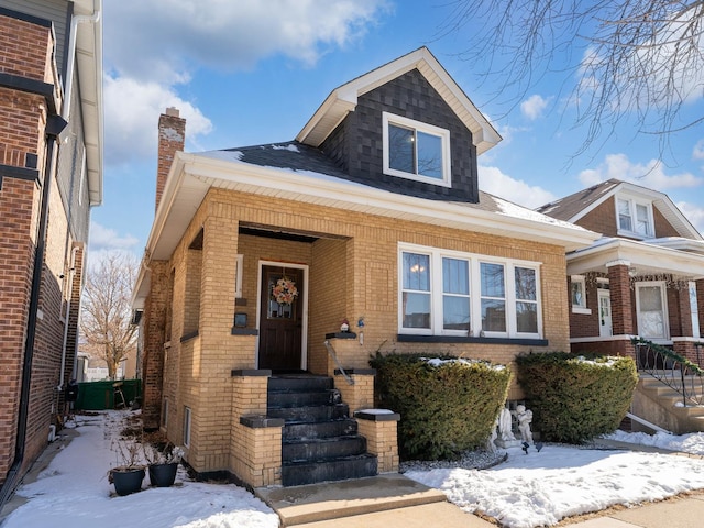 view of front of property with brick siding