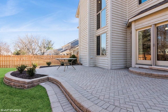 view of patio with fence