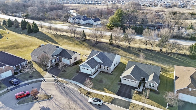 drone / aerial view featuring a residential view