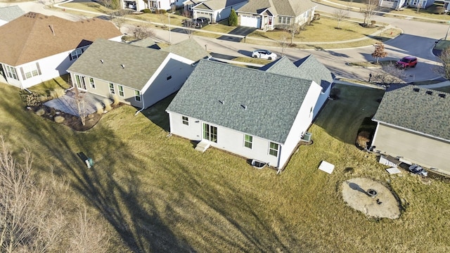 bird's eye view with a residential view