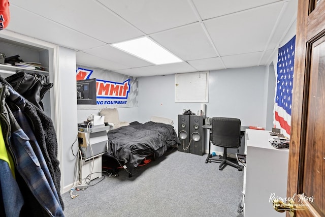 495 Water Tower Rd S, Manteno, IL 60950 - carpeted bedroom with a drop ceiling