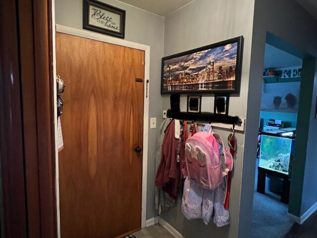 entryway with baseboards