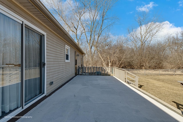 view of patio / terrace with fence