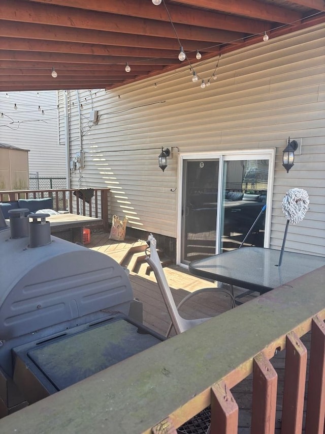 deck featuring outdoor dining space