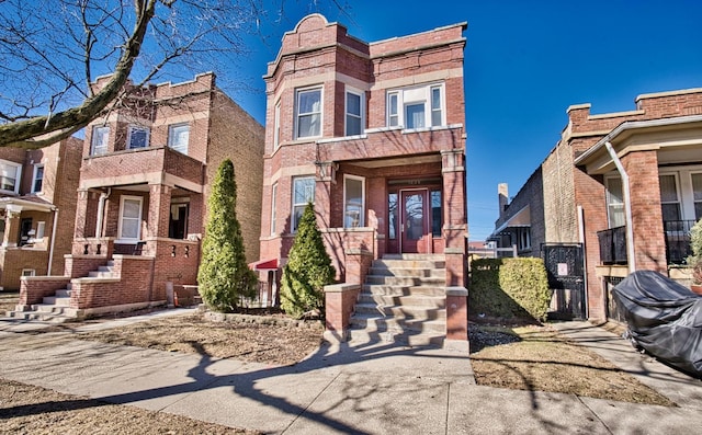 multi unit property with brick siding