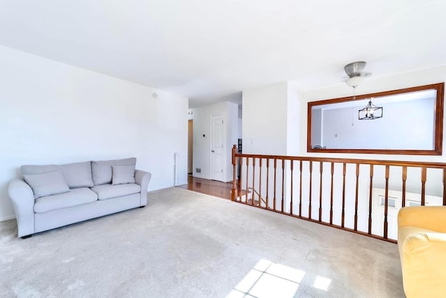 living room with carpet