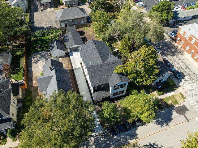 drone / aerial view with a residential view