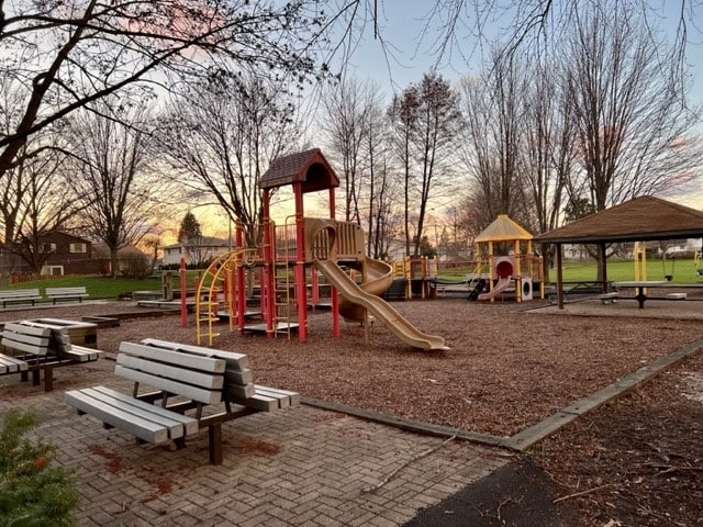 view of community jungle gym