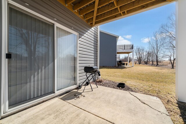 view of patio / terrace with area for grilling