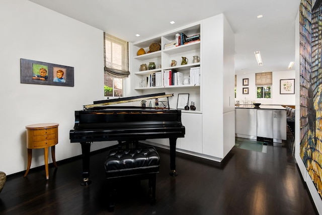 living area featuring wood finished floors