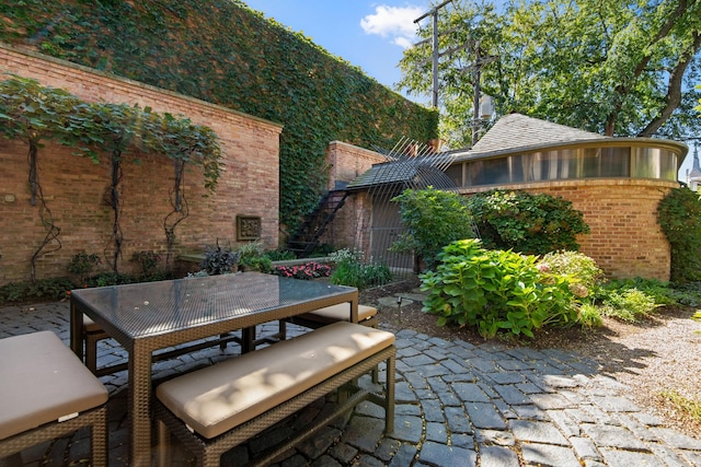 view of patio / terrace featuring outdoor dining space