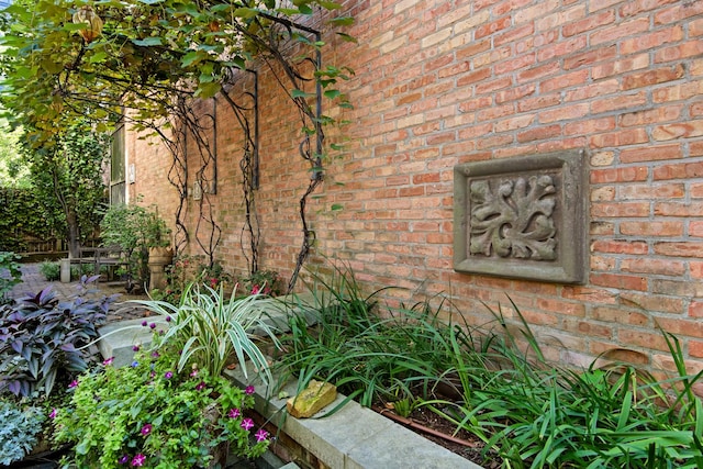 exterior details with brick siding