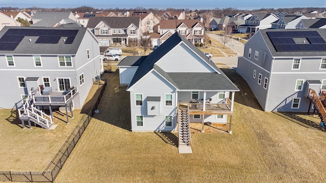 bird's eye view featuring a residential view