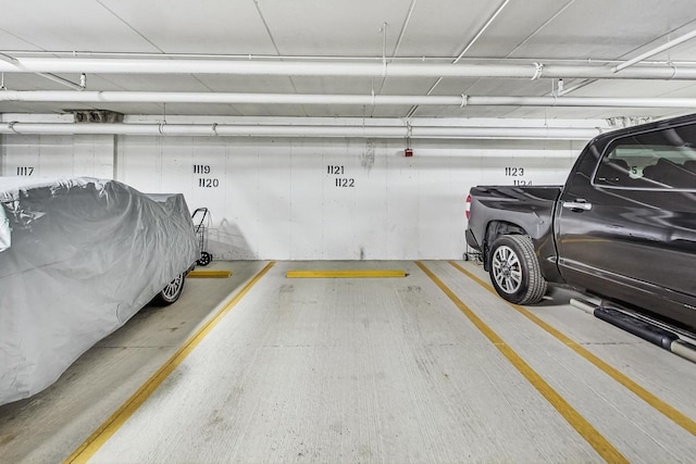 view of parking deck