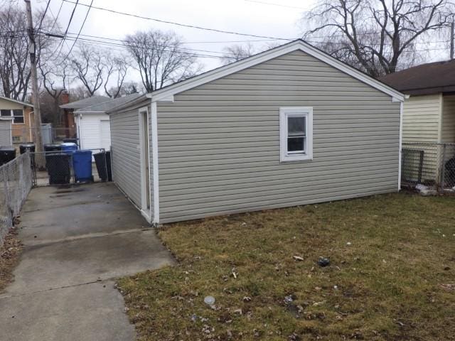 view of property exterior with fence