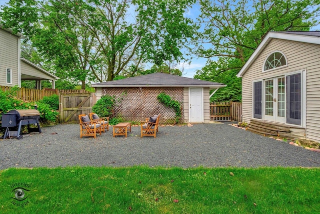 27W213 Manchester Rd, Winfield, IL 60190 - view of patio / terrace with french doors and a gate