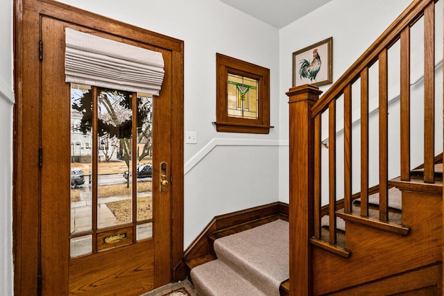 entrance foyer featuring stairs