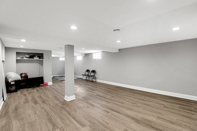 11551 S Justine St, Chicago, IL 60643 - basement featuring wood finished floors and recessed lighting