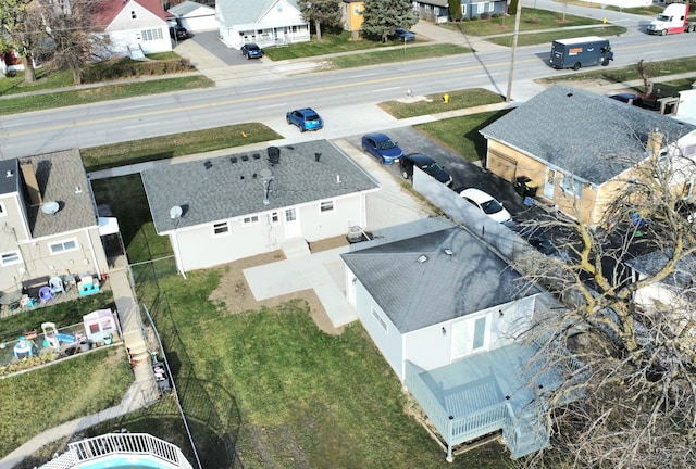 drone / aerial view featuring a residential view