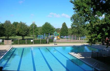 pool with fence