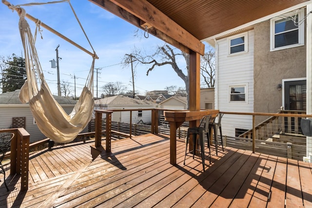 view of wooden deck