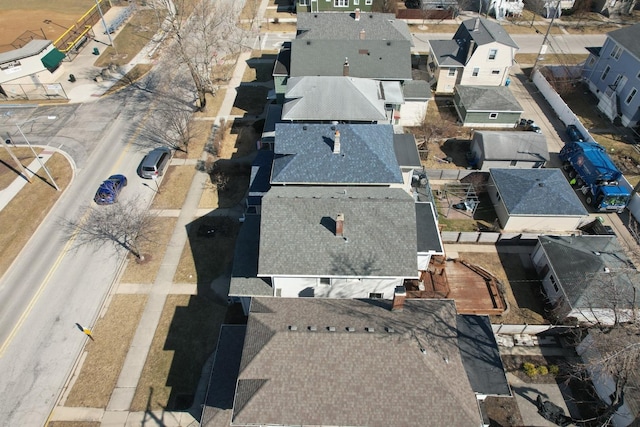 aerial view featuring a residential view