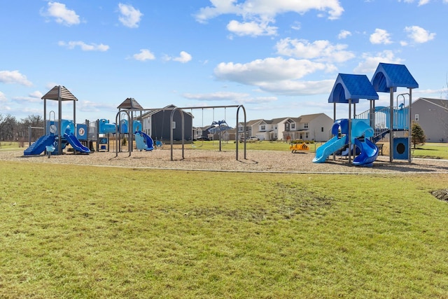 community playground featuring a yard