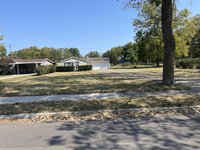 view of yard featuring driveway