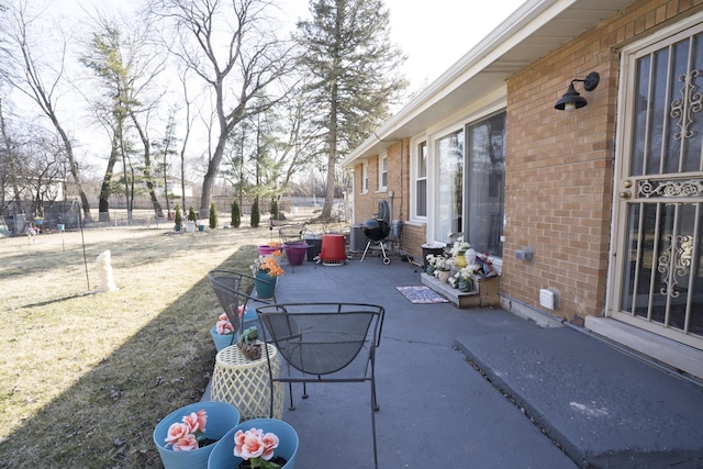 view of patio with fence