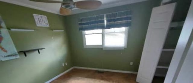 unfurnished bedroom featuring baseboards