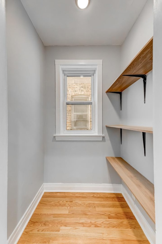 interior space with light wood-style flooring