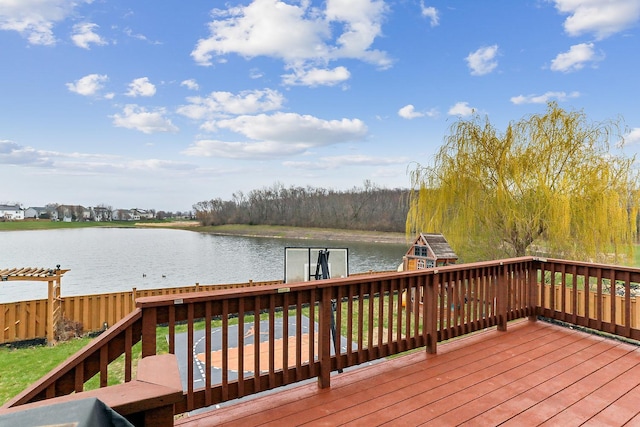 330 Alexis St, Plano, IL 60545 - wooden terrace featuring a water view and a dock