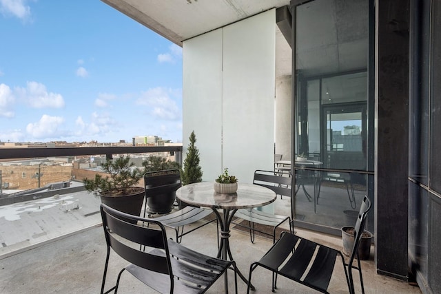 balcony with a city view