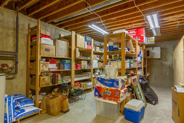 view of storage area
