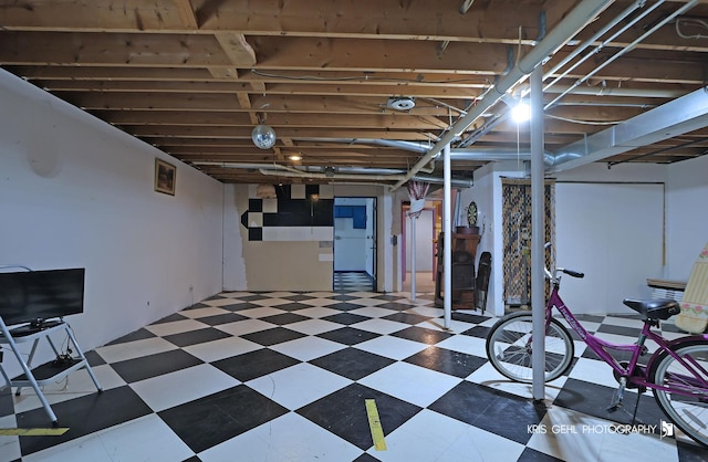 17825 W Cheyenne Ct, Grayslake, IL 60030 - finished basement featuring tile patterned floors