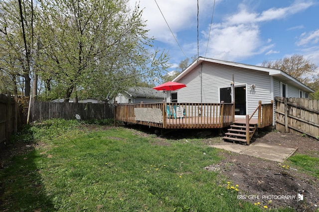 17825 W Cheyenne Ct, Grayslake, IL 60030 - rear view of property with a deck