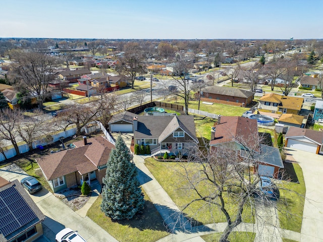 birds eye view of property featuring a residential view