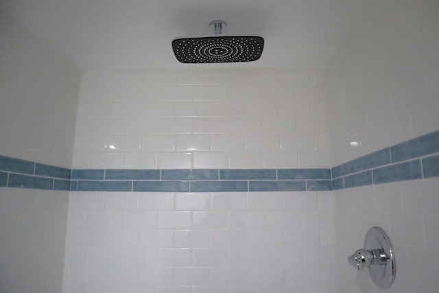 interior details with tiled shower