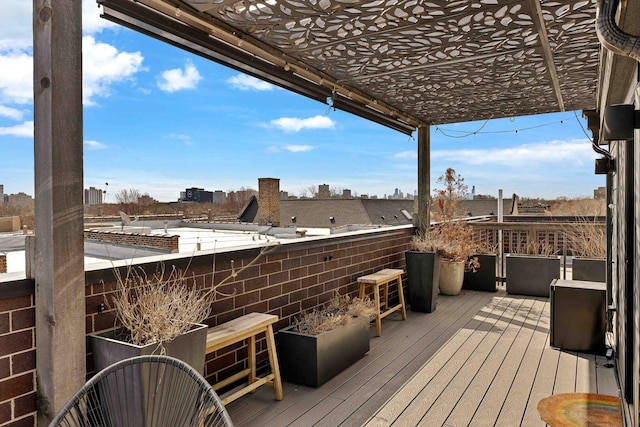 view of wooden terrace