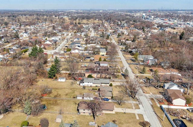 drone / aerial view with a residential view