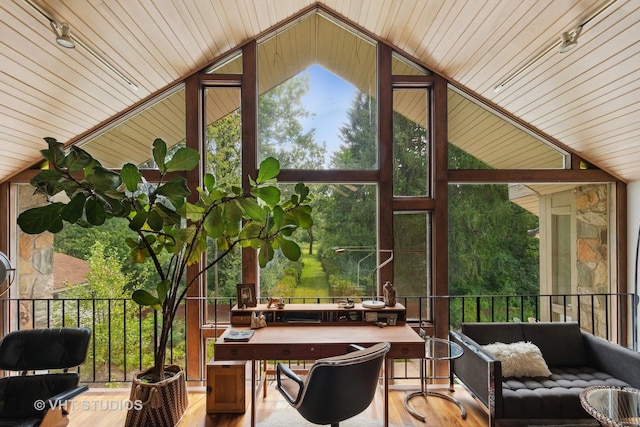 view of sunroom