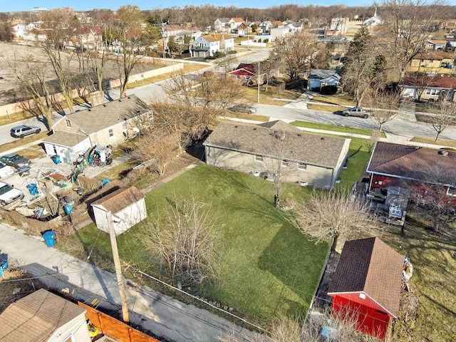 aerial view with a residential view