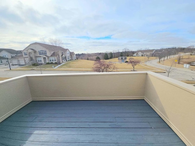 balcony featuring a residential view