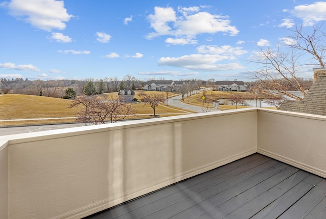 balcony featuring a residential view