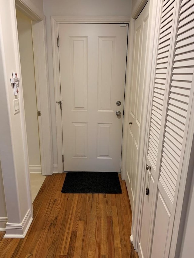 entryway featuring wood finished floors