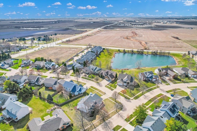 3402 Mill Creek Ct, Champaign, IL 61822 - aerial view with a water view and a residential view