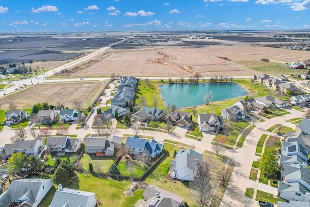 3402 Mill Creek Ct, Champaign, IL 61822 - aerial view with a water view and a residential view