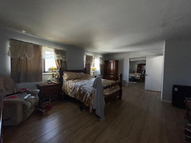 bedroom featuring hardwood / wood-style floors