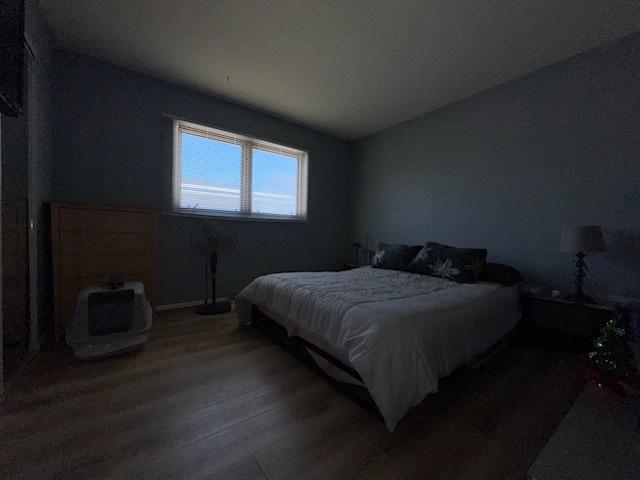 bedroom with wood finished floors