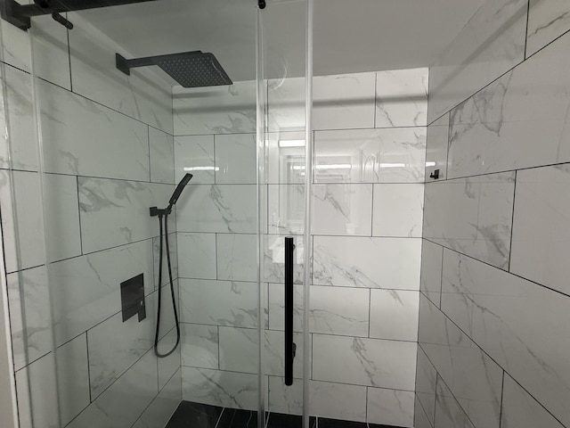 full bathroom with a shower stall